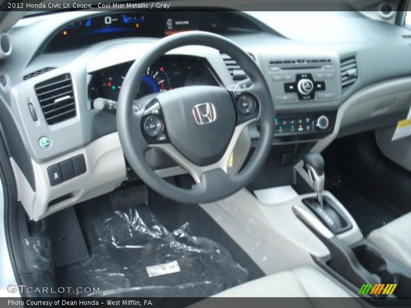 Cool Mist Metallic / Gray 2012 Honda Civic LX Coupe