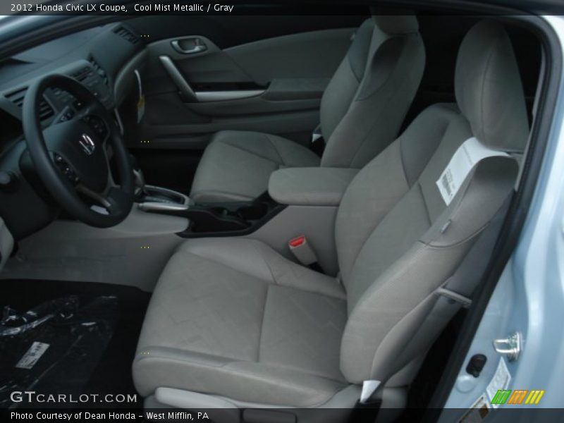 Cool Mist Metallic / Gray 2012 Honda Civic LX Coupe