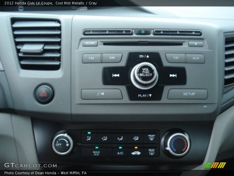 Cool Mist Metallic / Gray 2012 Honda Civic LX Coupe