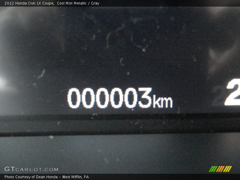 Cool Mist Metallic / Gray 2012 Honda Civic LX Coupe