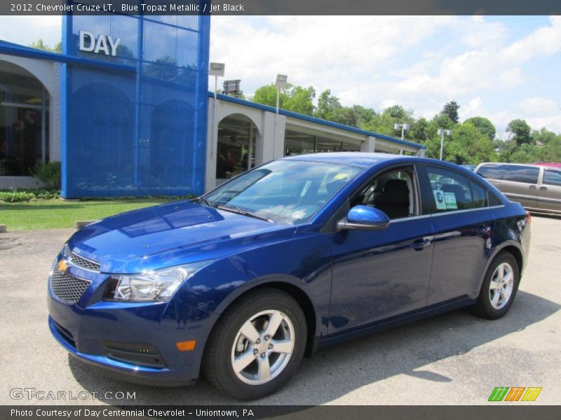 Blue Topaz Metallic / Jet Black 2012 Chevrolet Cruze LT