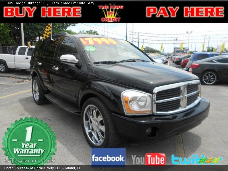 Black / Medium Slate Gray 2005 Dodge Durango SLT