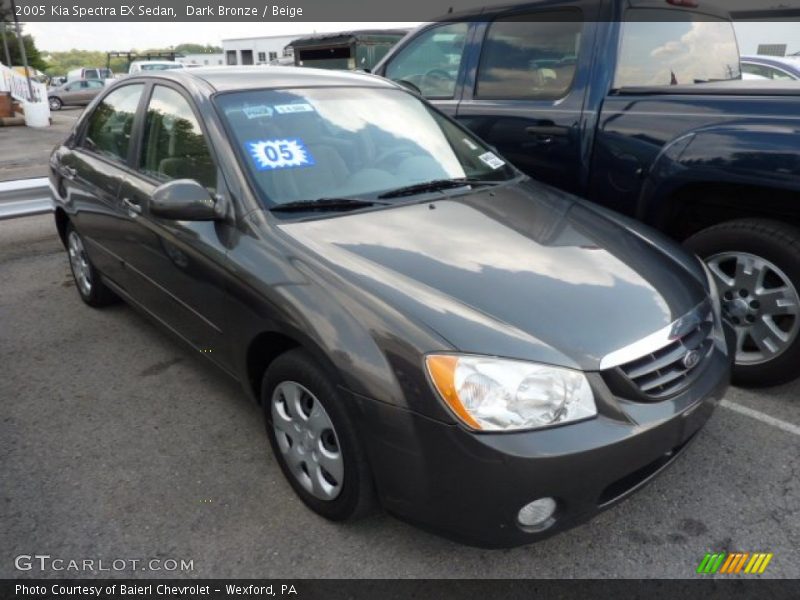 Dark Bronze / Beige 2005 Kia Spectra EX Sedan