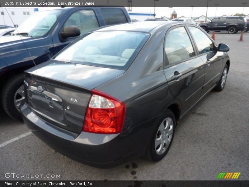Dark Bronze / Beige 2005 Kia Spectra EX Sedan