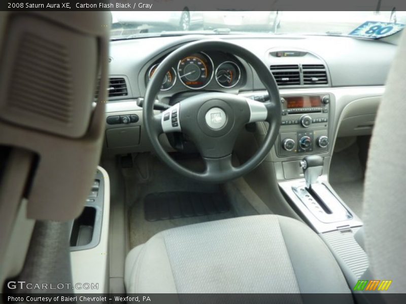 Carbon Flash Black / Gray 2008 Saturn Aura XE