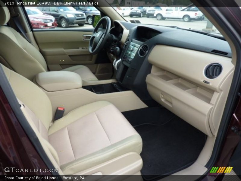 Dark Cherry Pearl / Beige 2010 Honda Pilot EX 4WD