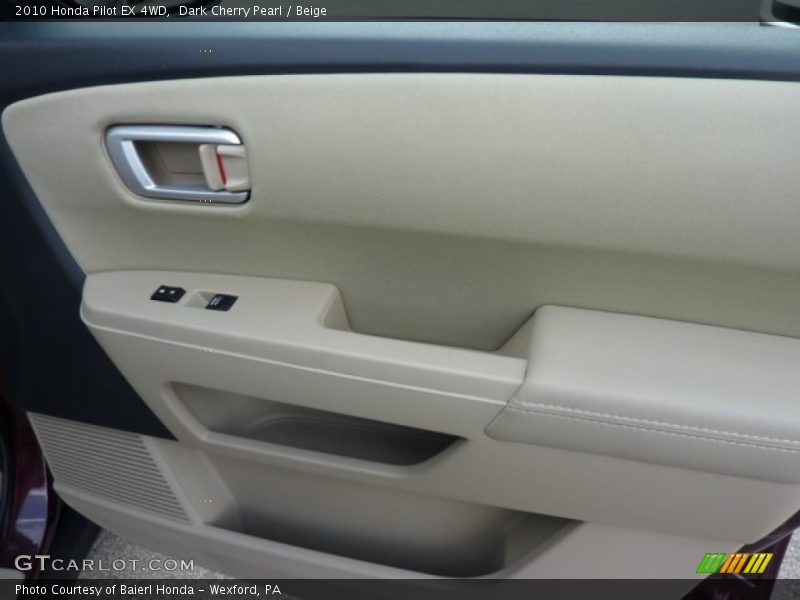 Dark Cherry Pearl / Beige 2010 Honda Pilot EX 4WD