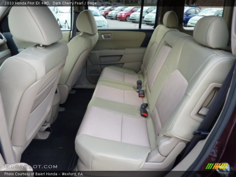 Dark Cherry Pearl / Beige 2010 Honda Pilot EX 4WD