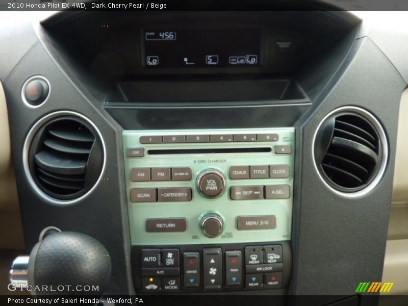Dark Cherry Pearl / Beige 2010 Honda Pilot EX 4WD