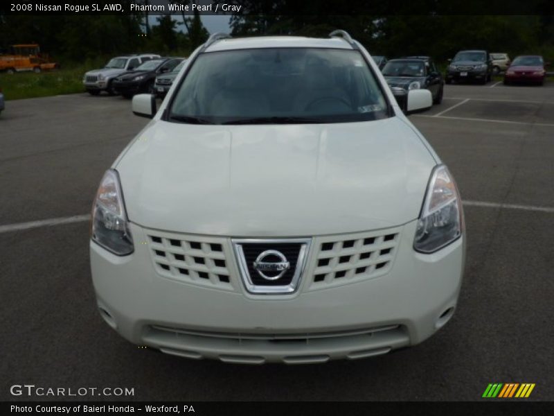 Phantom White Pearl / Gray 2008 Nissan Rogue SL AWD