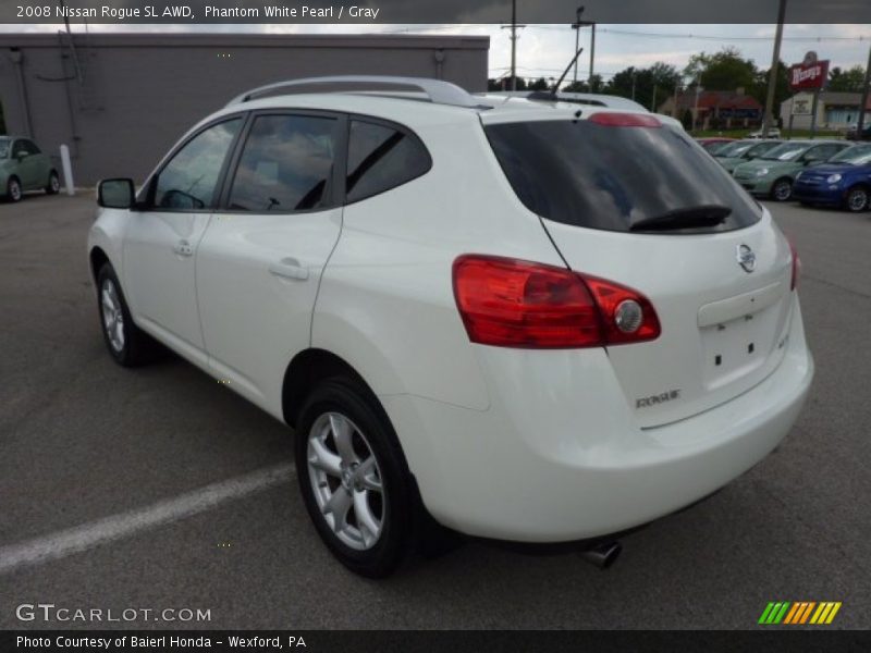 Phantom White Pearl / Gray 2008 Nissan Rogue SL AWD