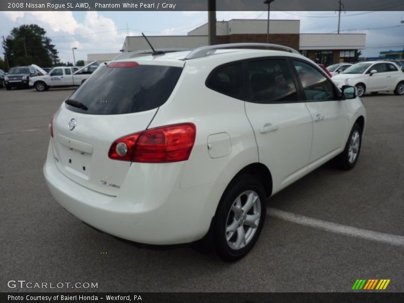 Phantom White Pearl / Gray 2008 Nissan Rogue SL AWD