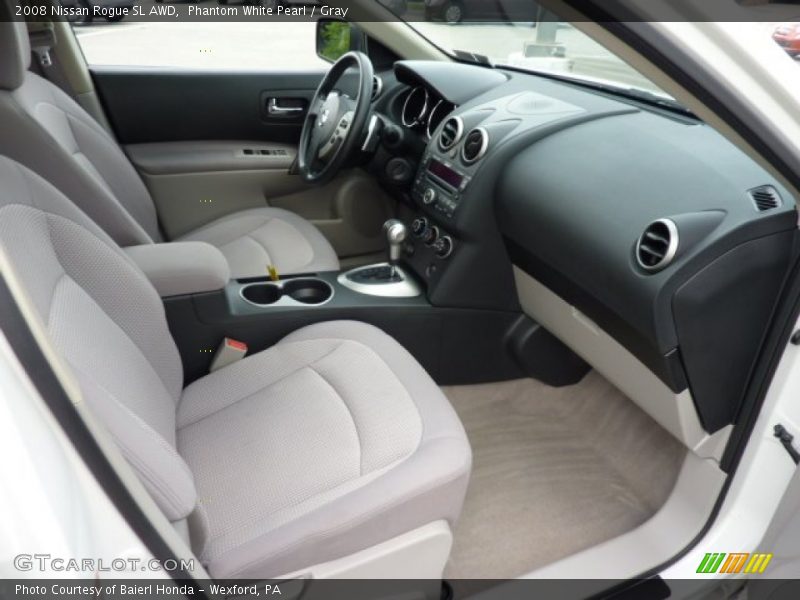 Phantom White Pearl / Gray 2008 Nissan Rogue SL AWD