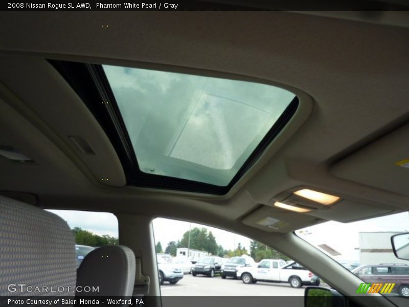 Phantom White Pearl / Gray 2008 Nissan Rogue SL AWD