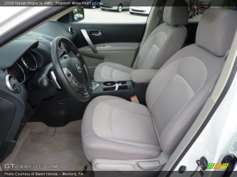 Phantom White Pearl / Gray 2008 Nissan Rogue SL AWD