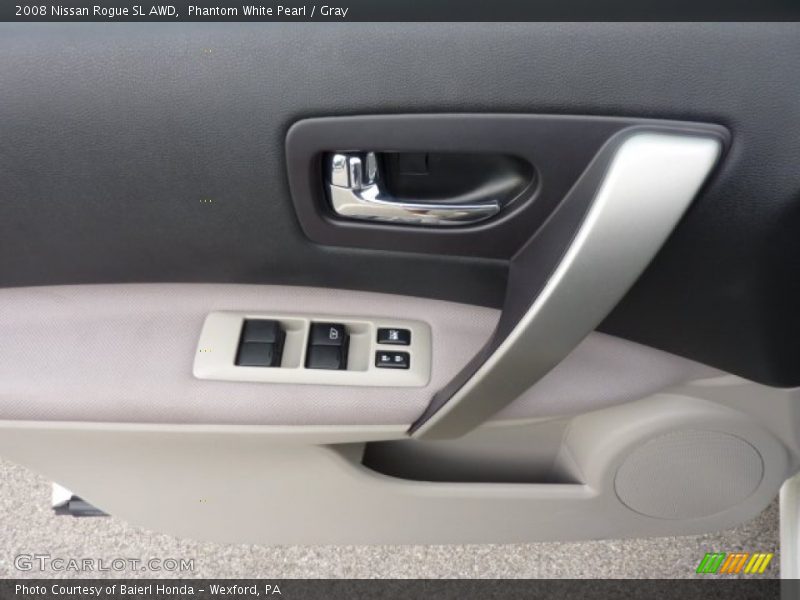 Phantom White Pearl / Gray 2008 Nissan Rogue SL AWD