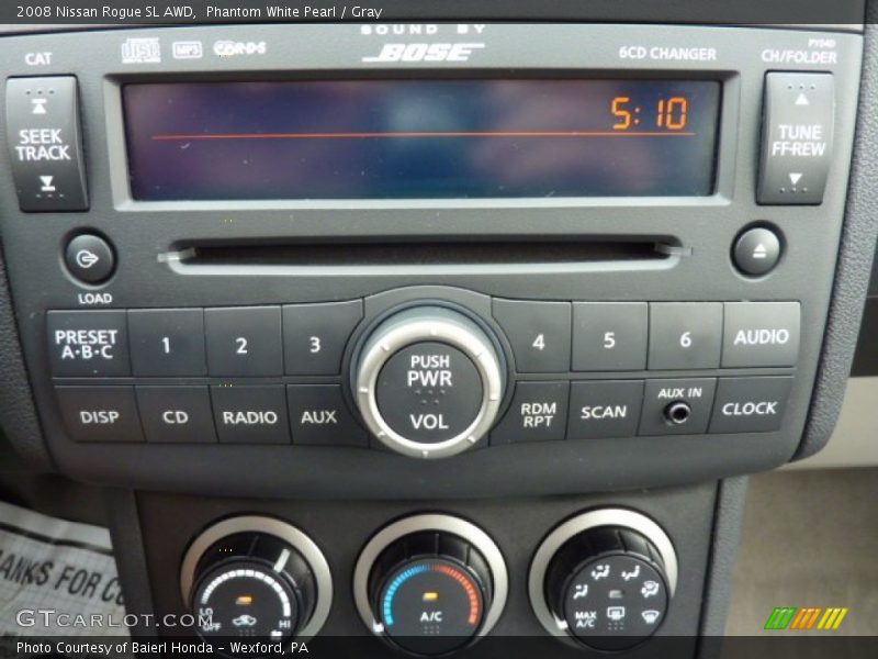 Phantom White Pearl / Gray 2008 Nissan Rogue SL AWD