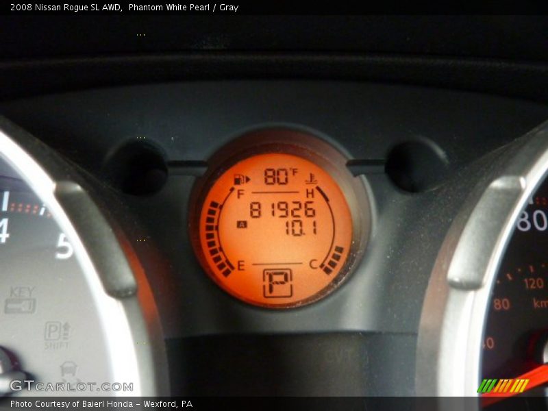 Phantom White Pearl / Gray 2008 Nissan Rogue SL AWD