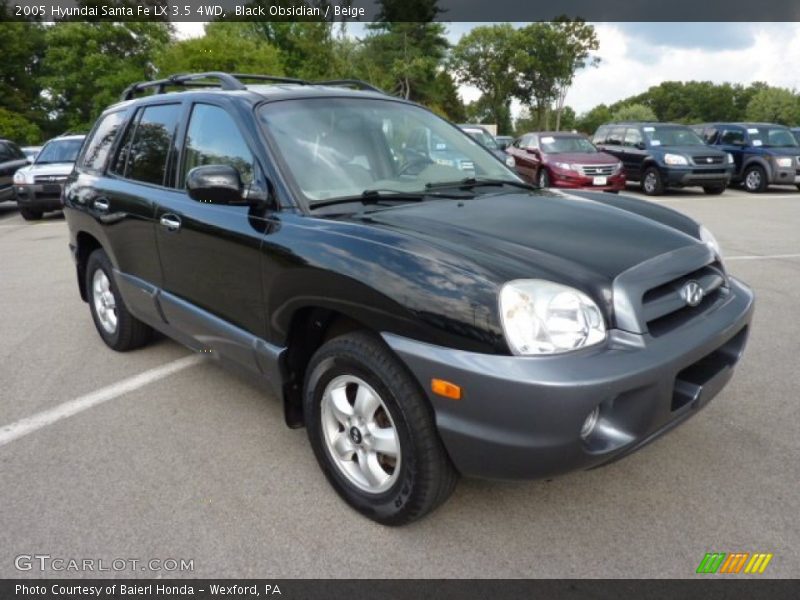 Black Obsidian / Beige 2005 Hyundai Santa Fe LX 3.5 4WD