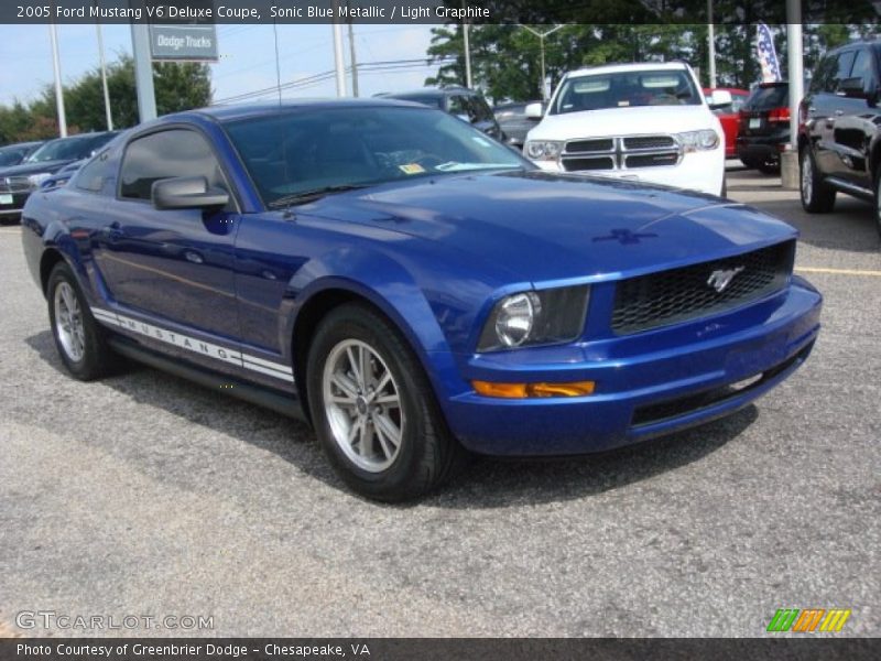 Sonic Blue Metallic / Light Graphite 2005 Ford Mustang V6 Deluxe Coupe