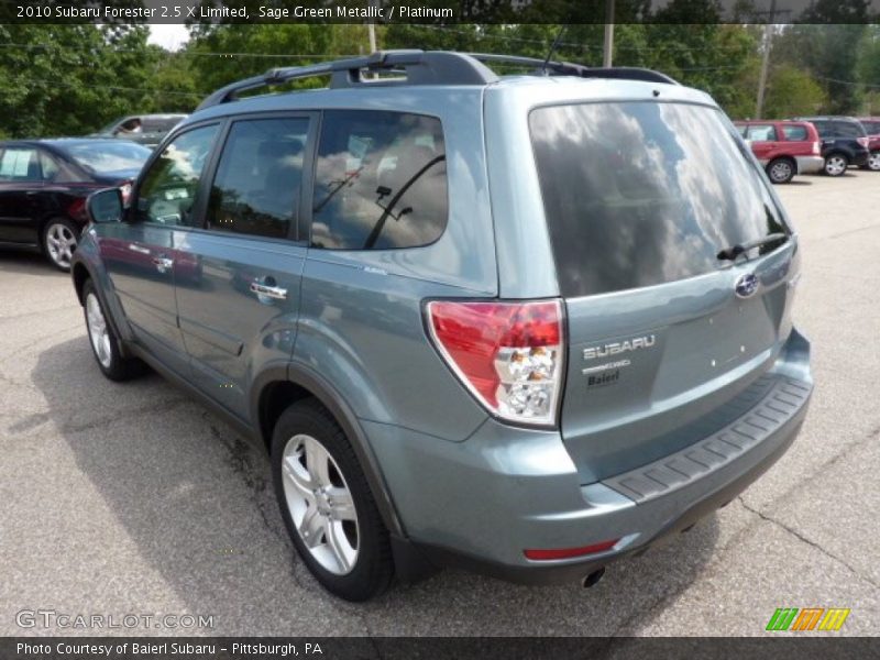 Sage Green Metallic / Platinum 2010 Subaru Forester 2.5 X Limited