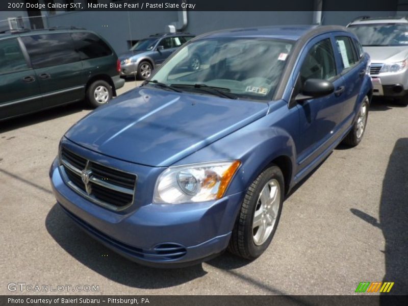 Marine Blue Pearl / Pastel Slate Gray 2007 Dodge Caliber SXT