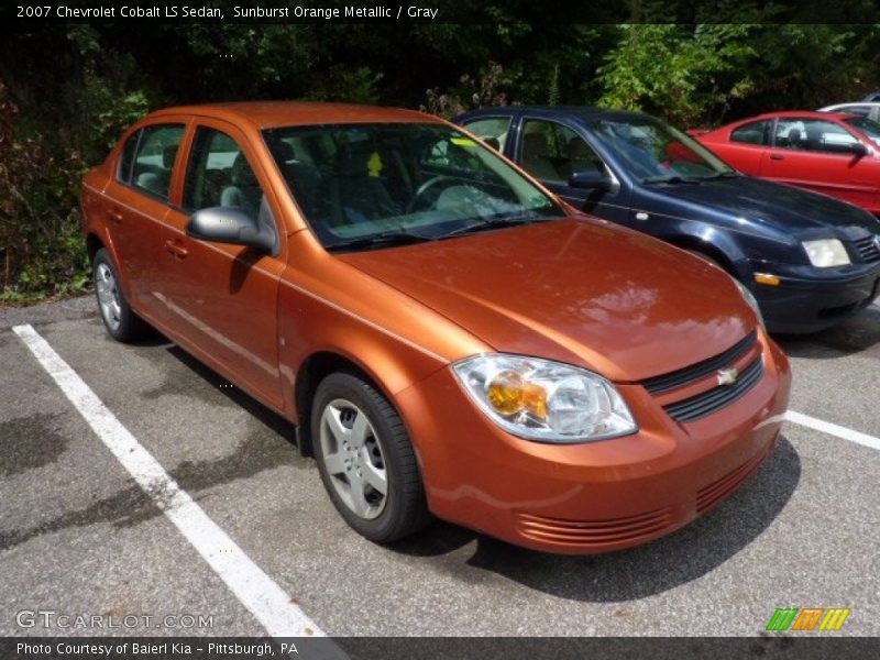 Sunburst Orange Metallic / Gray 2007 Chevrolet Cobalt LS Sedan