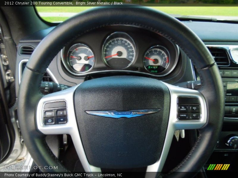Bright Silver Metallic / Black 2012 Chrysler 200 Touring Convertible