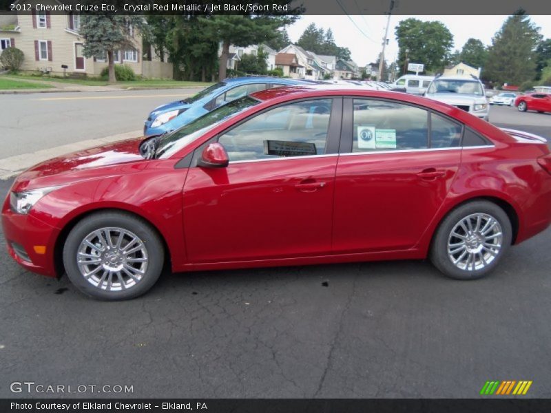 Crystal Red Metallic / Jet Black/Sport Red 2012 Chevrolet Cruze Eco