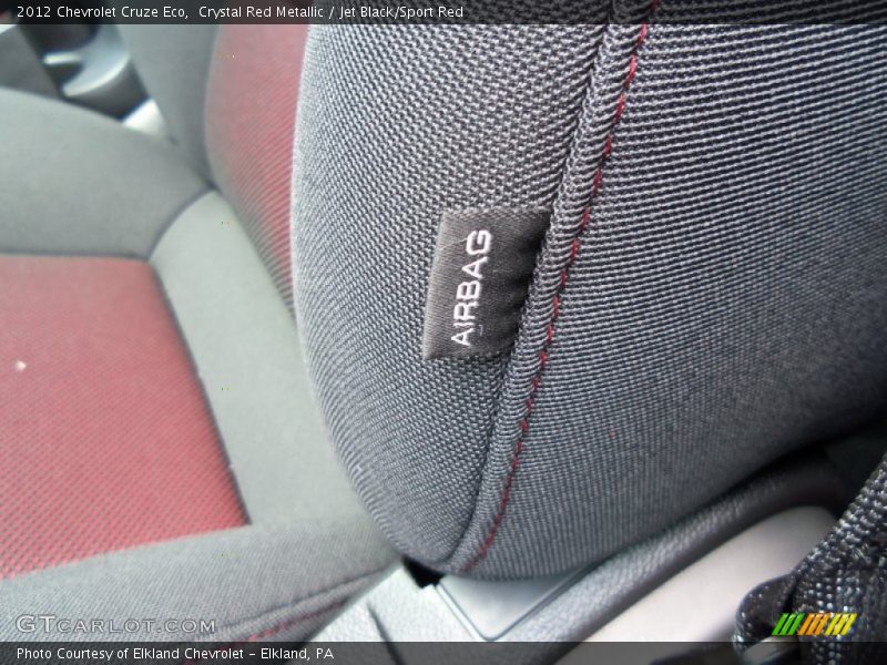 Crystal Red Metallic / Jet Black/Sport Red 2012 Chevrolet Cruze Eco