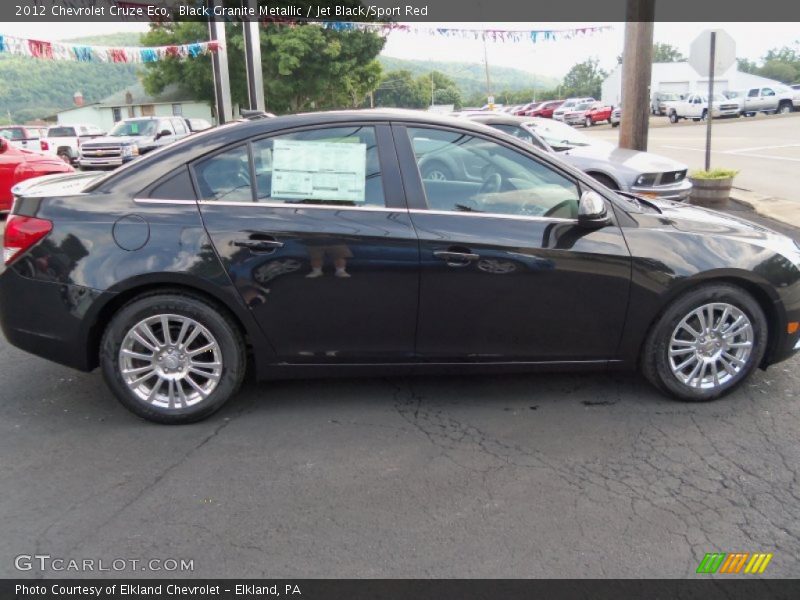 Black Granite Metallic / Jet Black/Sport Red 2012 Chevrolet Cruze Eco