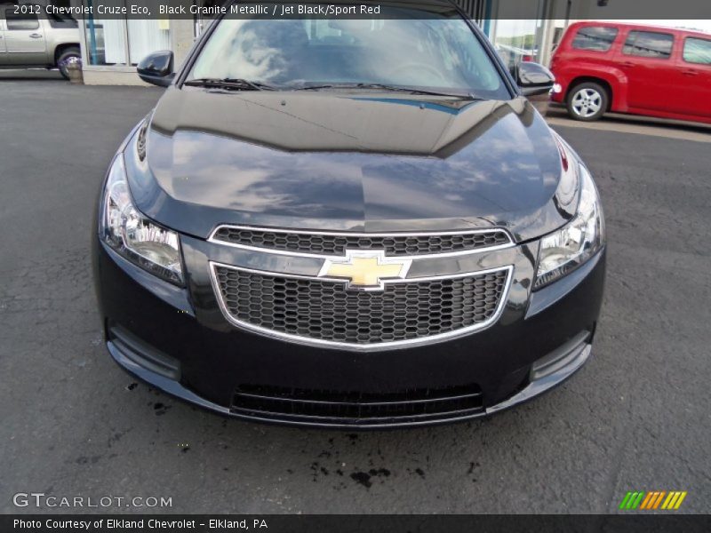 Black Granite Metallic / Jet Black/Sport Red 2012 Chevrolet Cruze Eco