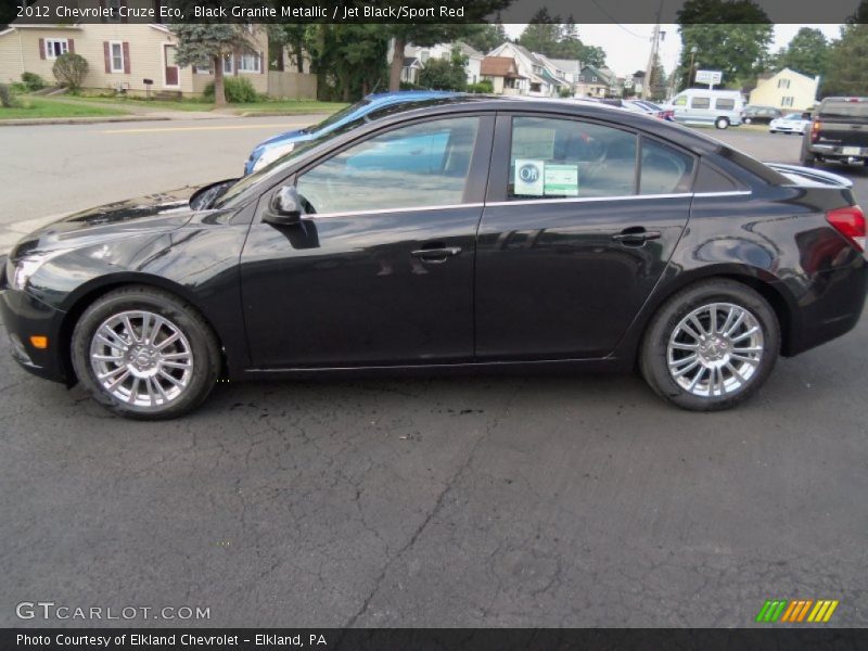 Black Granite Metallic / Jet Black/Sport Red 2012 Chevrolet Cruze Eco