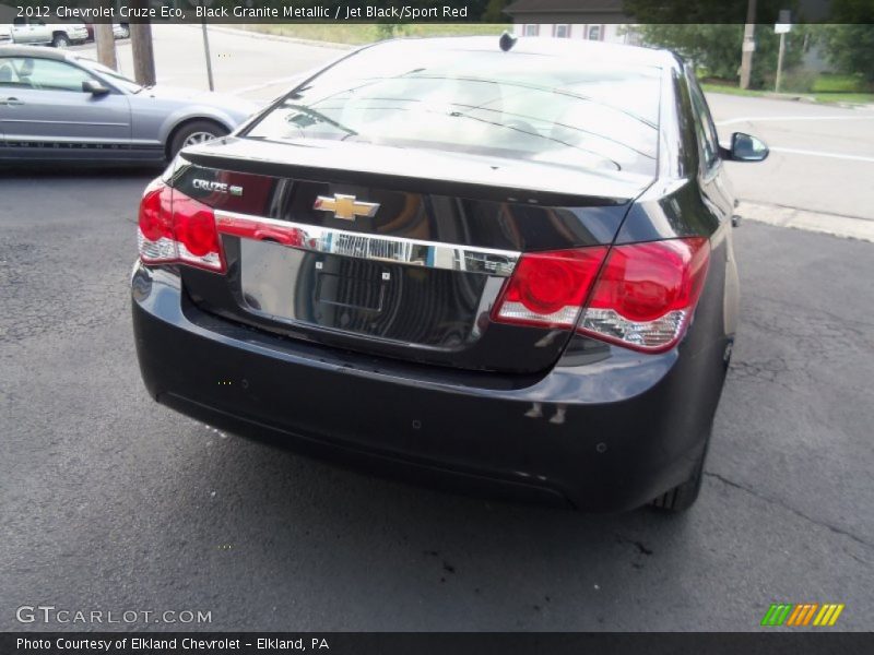 Black Granite Metallic / Jet Black/Sport Red 2012 Chevrolet Cruze Eco
