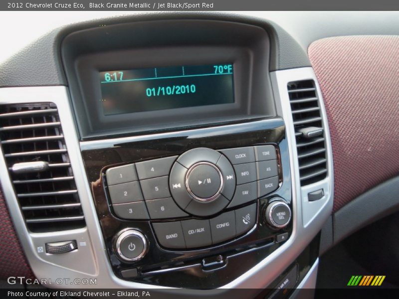 Black Granite Metallic / Jet Black/Sport Red 2012 Chevrolet Cruze Eco