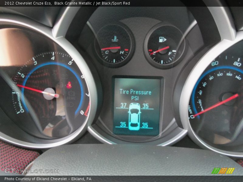 Black Granite Metallic / Jet Black/Sport Red 2012 Chevrolet Cruze Eco