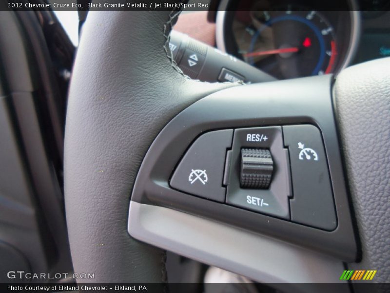 Black Granite Metallic / Jet Black/Sport Red 2012 Chevrolet Cruze Eco