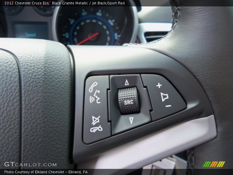 Black Granite Metallic / Jet Black/Sport Red 2012 Chevrolet Cruze Eco
