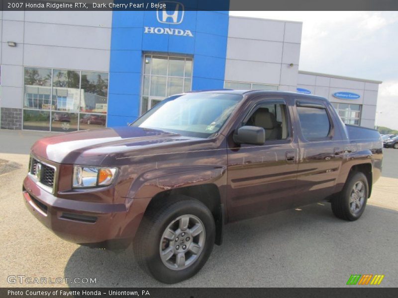 Dark Cherry Pearl / Beige 2007 Honda Ridgeline RTX