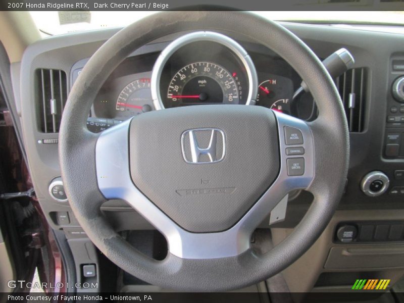 Dark Cherry Pearl / Beige 2007 Honda Ridgeline RTX