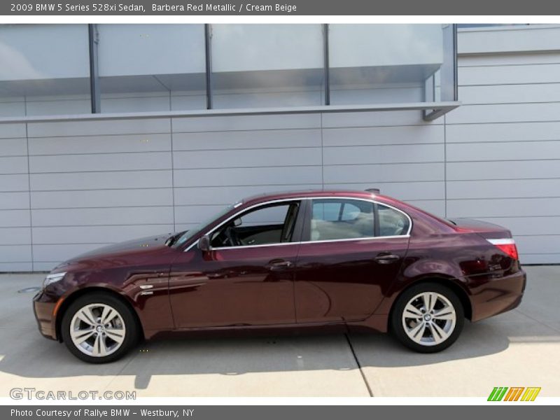 Barbera Red Metallic / Cream Beige 2009 BMW 5 Series 528xi Sedan