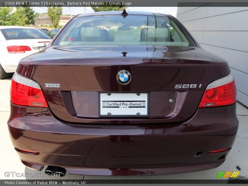 Barbera Red Metallic / Cream Beige 2009 BMW 5 Series 528xi Sedan