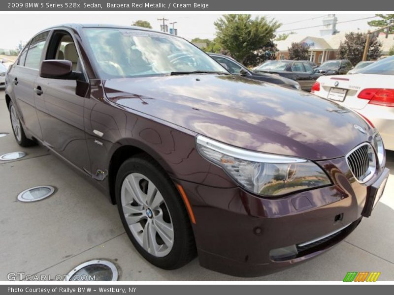 Barbera Red Metallic / Cream Beige 2009 BMW 5 Series 528xi Sedan