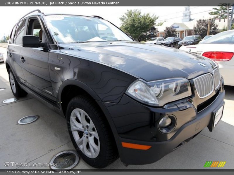 Jet Black / Saddle Brown Nevada Leather 2009 BMW X3 xDrive30i