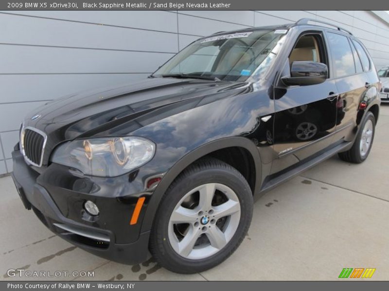 Black Sapphire Metallic / Sand Beige Nevada Leather 2009 BMW X5 xDrive30i