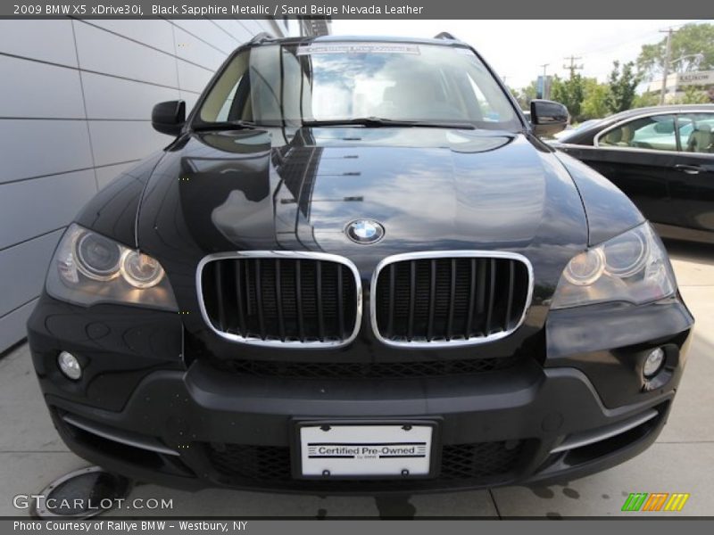 Black Sapphire Metallic / Sand Beige Nevada Leather 2009 BMW X5 xDrive30i