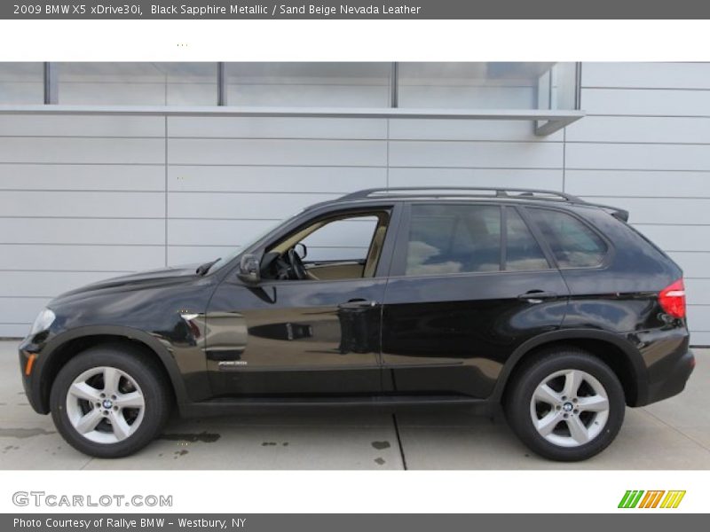 Black Sapphire Metallic / Sand Beige Nevada Leather 2009 BMW X5 xDrive30i