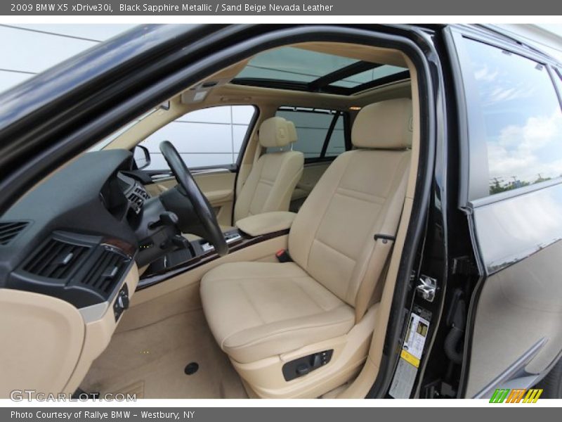 Black Sapphire Metallic / Sand Beige Nevada Leather 2009 BMW X5 xDrive30i