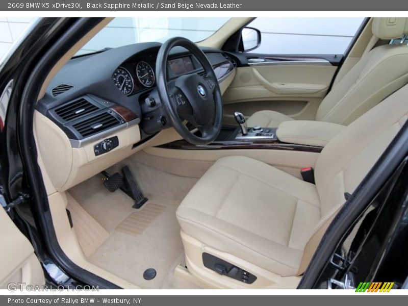 Black Sapphire Metallic / Sand Beige Nevada Leather 2009 BMW X5 xDrive30i