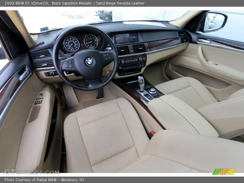 Black Sapphire Metallic / Sand Beige Nevada Leather 2009 BMW X5 xDrive30i